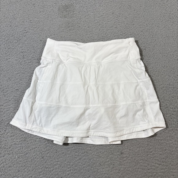 Lululemon Women's Sz 0 Tall Pace Rival Skirt (Tall) *4-way Stretch 15" White - Picture 1 of 10